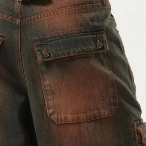 BDG Urban Outfitters Logan Extreme Cargo Pocket Baggy Boyfriend Jean-EUC - Picture 11 of 15